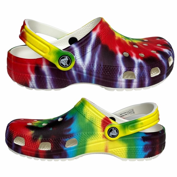 CROCS Shoes - Crocs Classic Women’s Tie Dye Clogs Size 6/Mens 4 Multicolor Water Friendly
